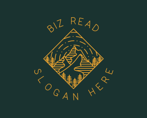 Outdoor Mountain Hiking logo design