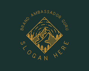 Outdoor Mountain Hiking logo design