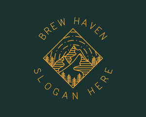 Outdoor Mountain Hiking logo design