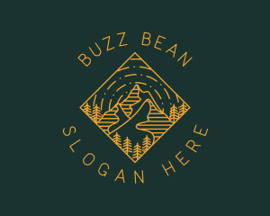 Outdoor Mountain Hiking logo design