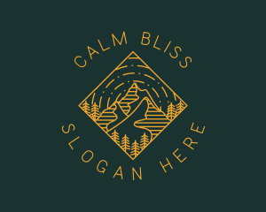 Outdoor Mountain Hiking logo design