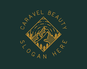 Outdoor Mountain Hiking logo design