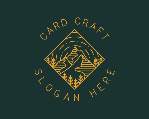 Outdoor Mountain Hiking logo design