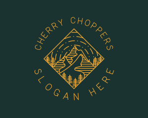 Outdoor Mountain Hiking logo design