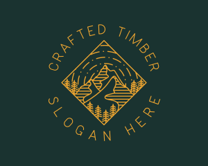 Outdoor Mountain Hiking logo design