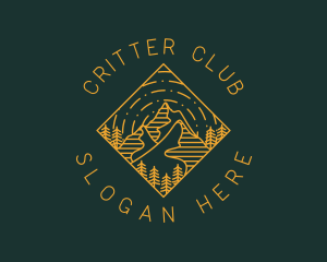 Outdoor Mountain Hiking logo design