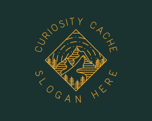 Outdoor Mountain Hiking logo design