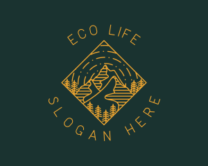 Outdoor Mountain Hiking logo design