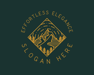 Outdoor Mountain Hiking logo design