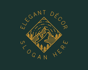 Outdoor Mountain Hiking logo design