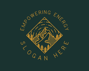 Outdoor Mountain Hiking logo design