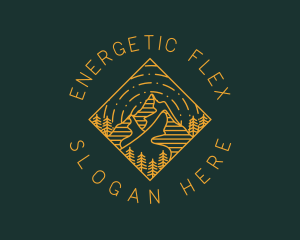 Outdoor Mountain Hiking logo design