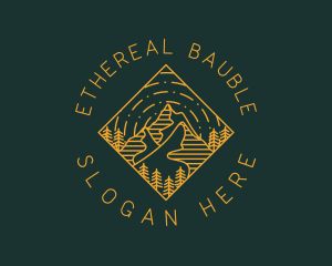 Outdoor Mountain Hiking logo design