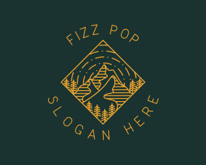 Outdoor Mountain Hiking logo design