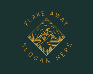 Outdoor Mountain Hiking logo design