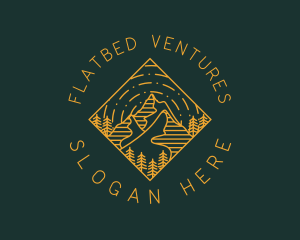 Outdoor Mountain Hiking logo design