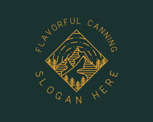 Outdoor Mountain Hiking logo design