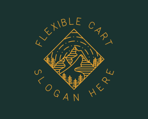 Outdoor Mountain Hiking logo design