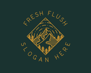 Outdoor Mountain Hiking logo design