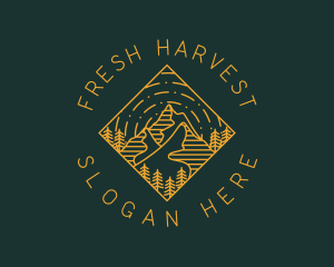 Outdoor Mountain Hiking logo design