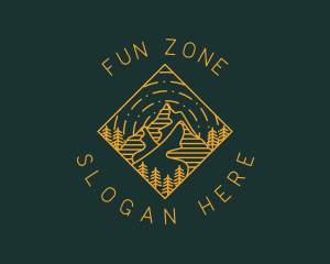 Outdoor Mountain Hiking logo design