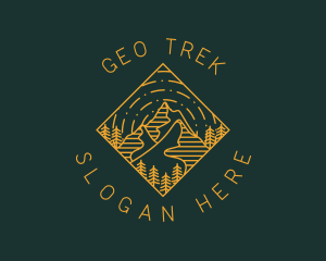 Outdoor Mountain Hiking logo design