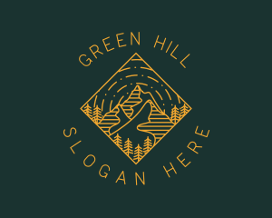 Outdoor Mountain Hiking logo design