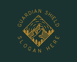 Outdoor Mountain Hiking logo design