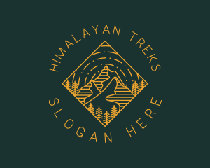 Outdoor Mountain Hiking logo design