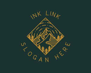 Outdoor Mountain Hiking logo design