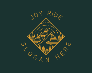 Outdoor Mountain Hiking logo design