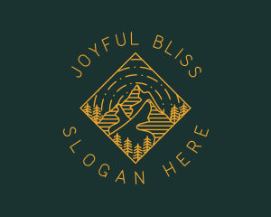 Outdoor Mountain Hiking logo design