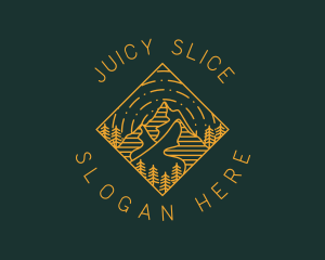 Outdoor Mountain Hiking logo design