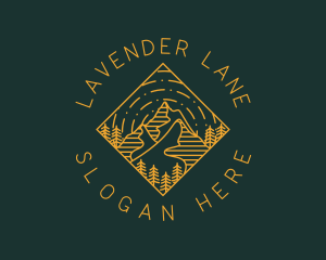 Outdoor Mountain Hiking logo design