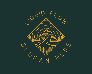 Outdoor Mountain Hiking logo design