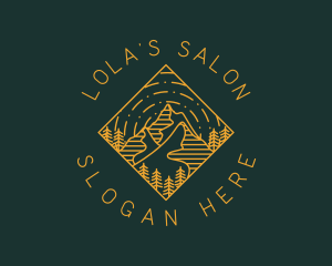 Outdoor Mountain Hiking logo design