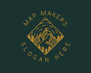 Outdoor Mountain Hiking logo design