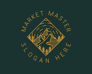 Outdoor Mountain Hiking logo design