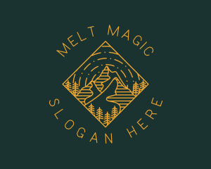 Outdoor Mountain Hiking logo design