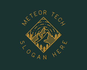 Outdoor Mountain Hiking logo design