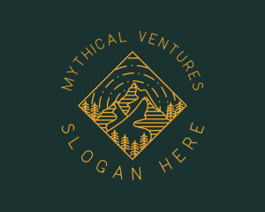 Outdoor Mountain Hiking logo design