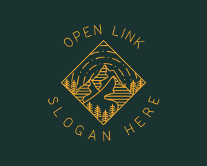 Outdoor Mountain Hiking logo design