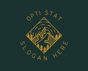 Outdoor Mountain Hiking logo design