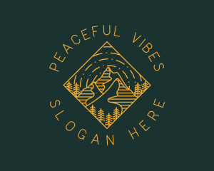 Outdoor Mountain Hiking logo design