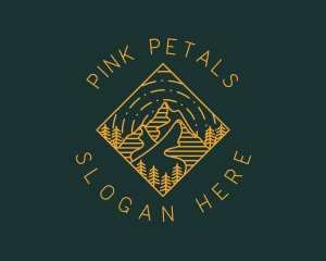 Outdoor Mountain Hiking logo design