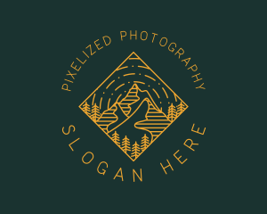 Outdoor Mountain Hiking logo design