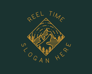 Outdoor Mountain Hiking logo design