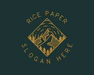 Outdoor Mountain Hiking logo design