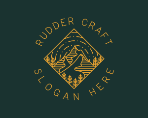 Outdoor Mountain Hiking logo design