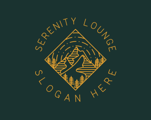 Outdoor Mountain Hiking logo design